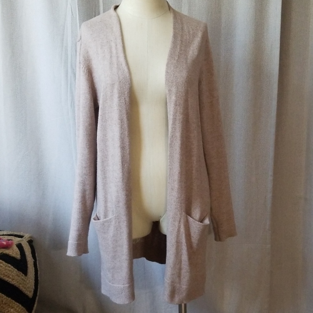 Old Navy tan long cardigan size medium